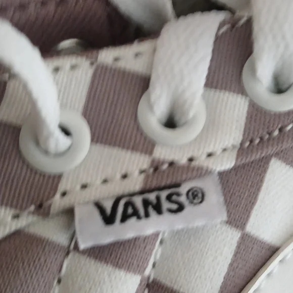 Vans Cherkerboard Pattern High Top Sneakers Dusty Lilac & White ■ Women's Size 7 - Picture 8 of 13